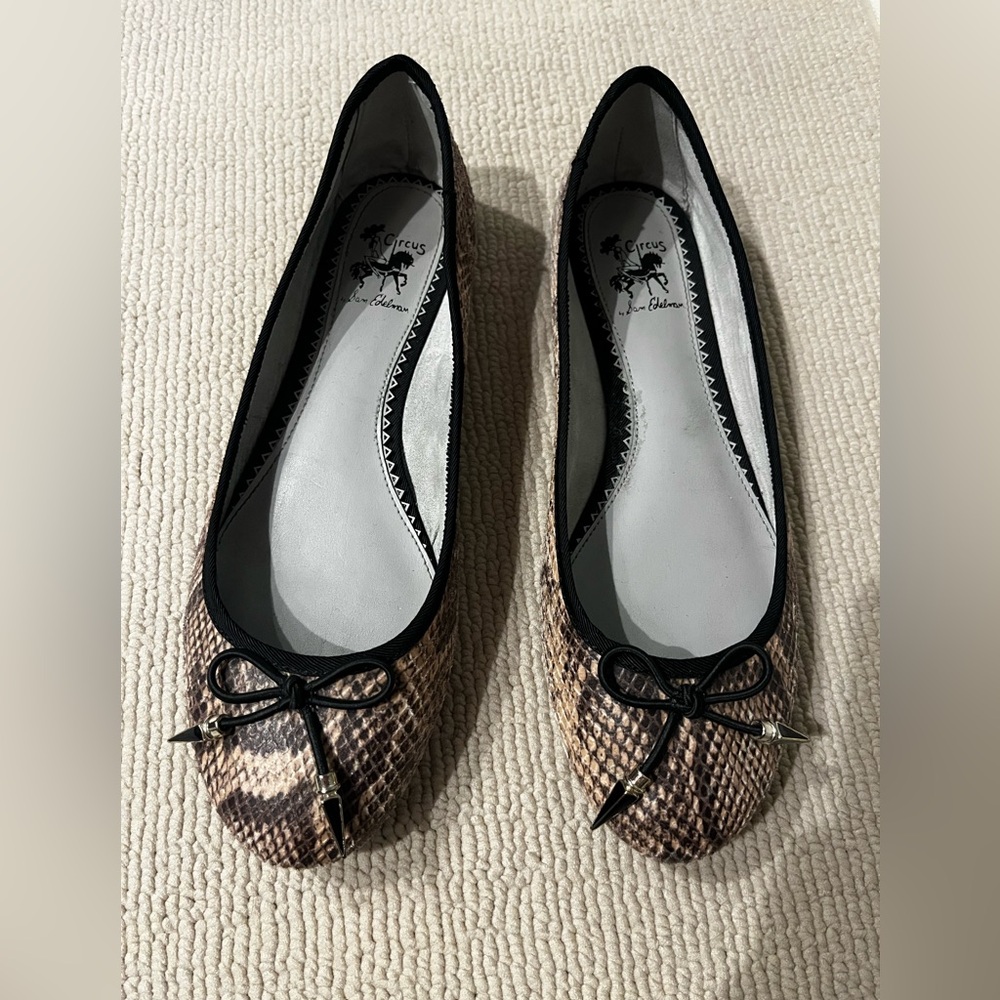 Circus by Sam Edelman Snake Print Ballet Flats